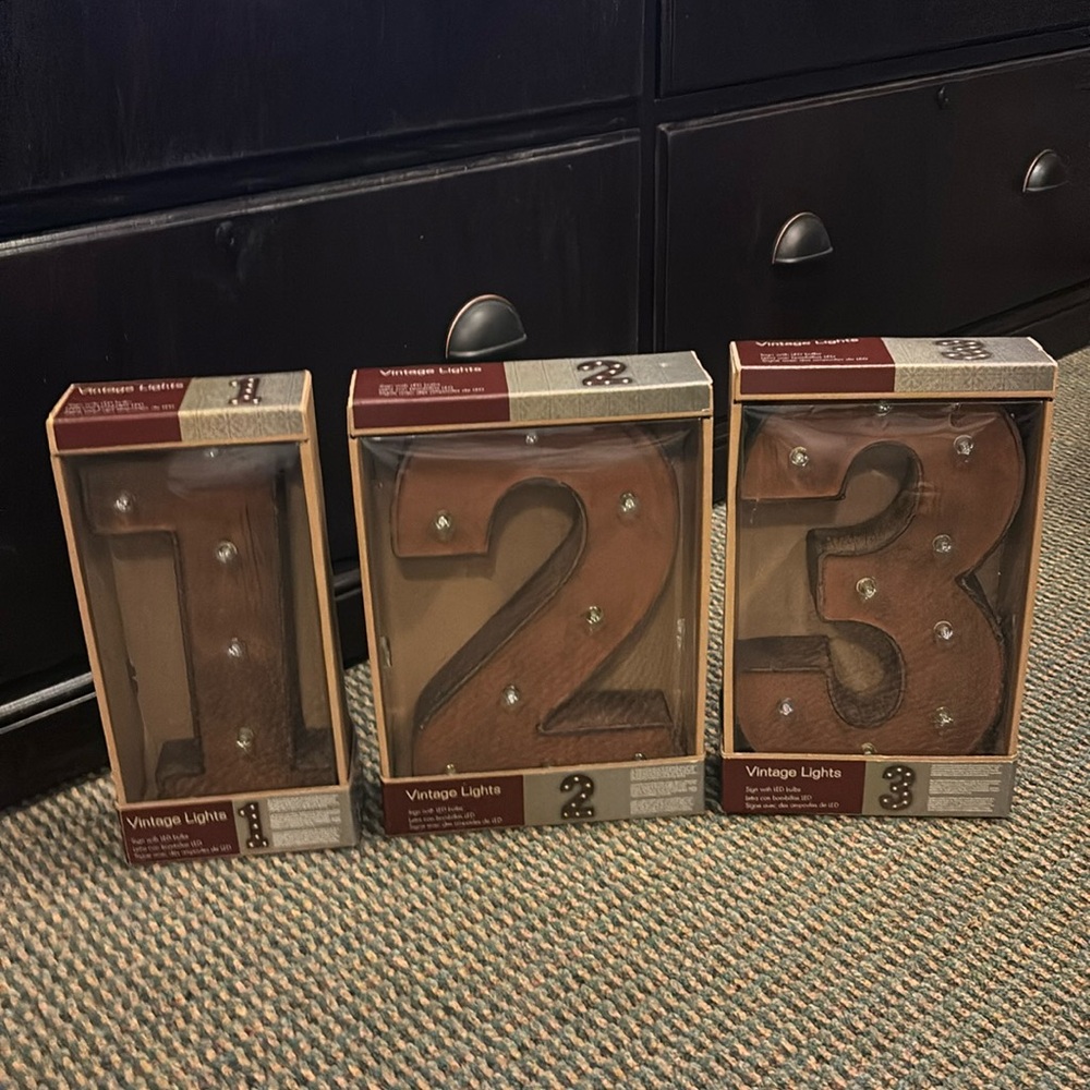 Light up numbers 1  2  3